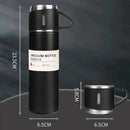 Kit Térmico Premium 500ml com 3 Copos Inoxidáveis Isolados