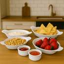 Kit 10 Petisqueiras Canoa Premium – Elegância e Praticidade à Mesa